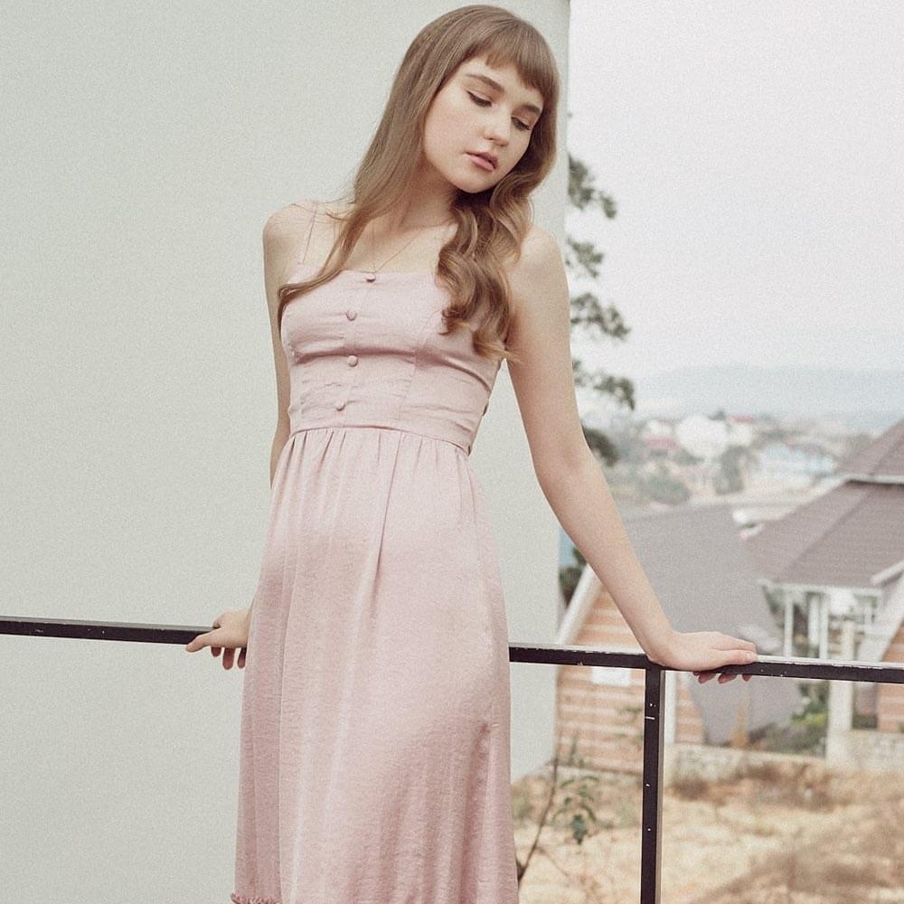 Popbirdy 100% Silk Backless Midi Dress